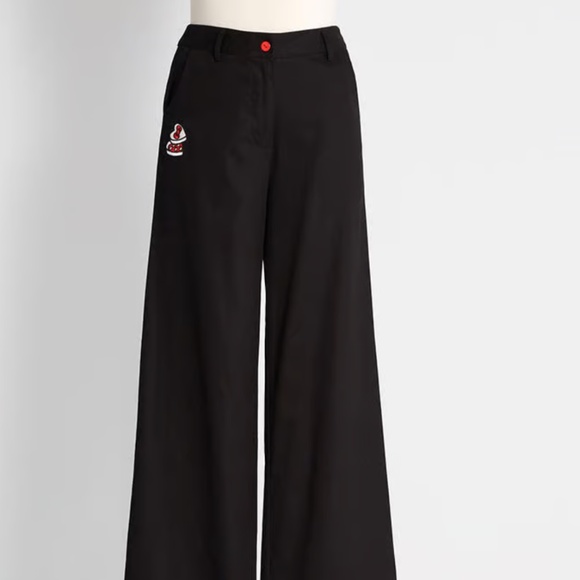 ModCloth for Hello Kitty Forever My Sweetheart Wide-Leg Pants Sz 8 Pockets NWT - Picture 3 of 11